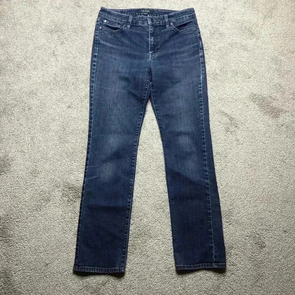 Lauren Ralph Lauren Jeans Women Sz 6 Straight‎ Leg Dark Wash Stretch